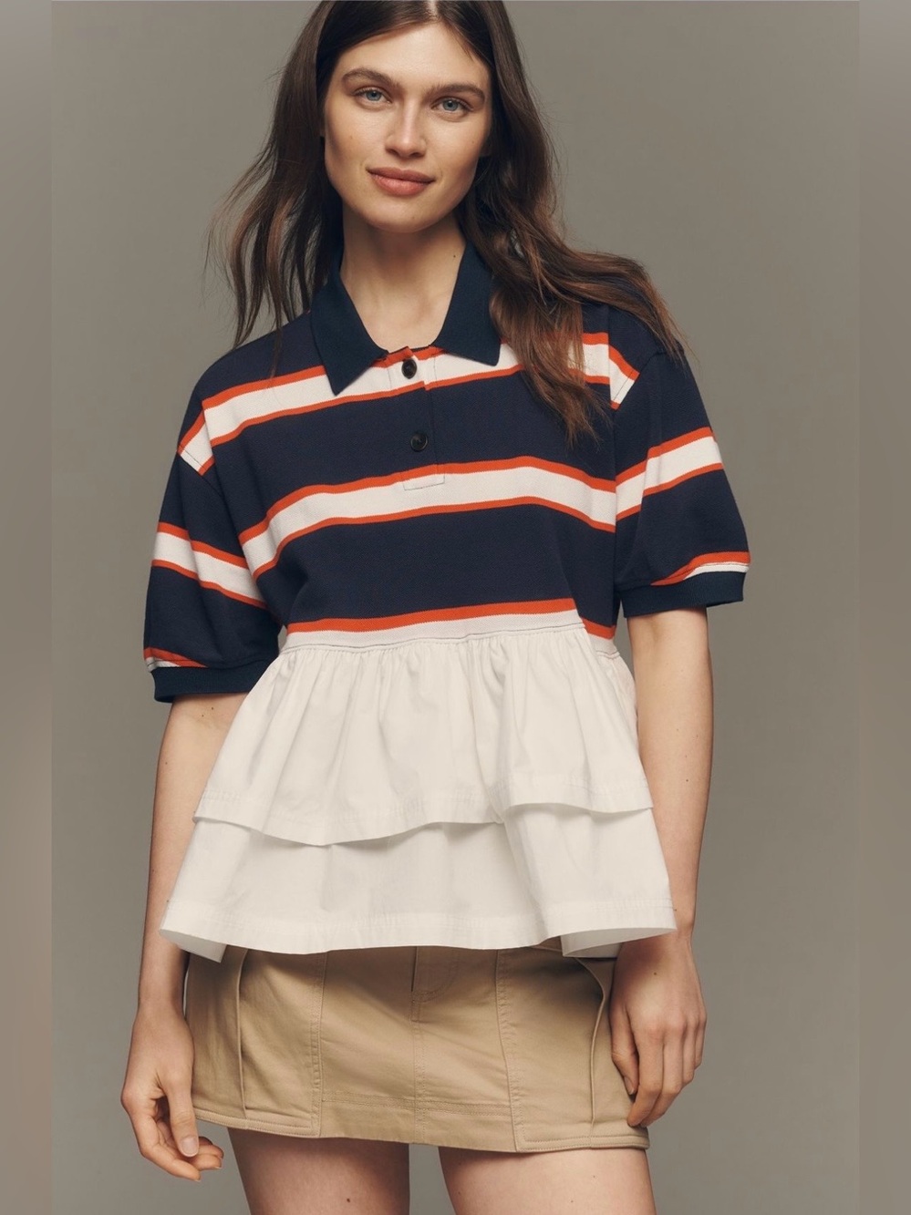 Maeve Je Peux Twofer Peplum Top, Large Petite